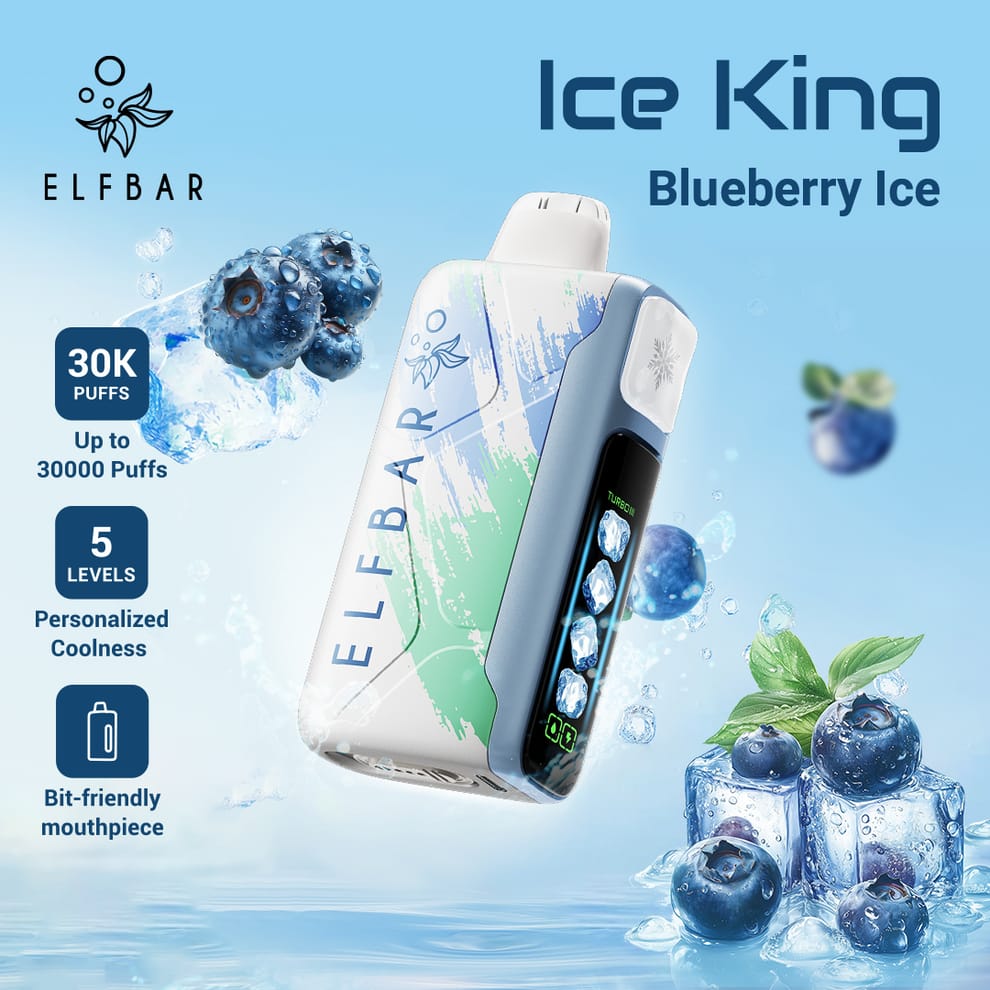 ELFBAR Ice King 30K Disposable Vape – 30,000 Puffs, 5% Nicotine, 20ml